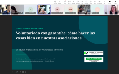 La Plataforma del Voluntariado de Extremadura imparte una formación sobre gestión del voluntariado a las asociaciones de la Federación Autismo Extremadura